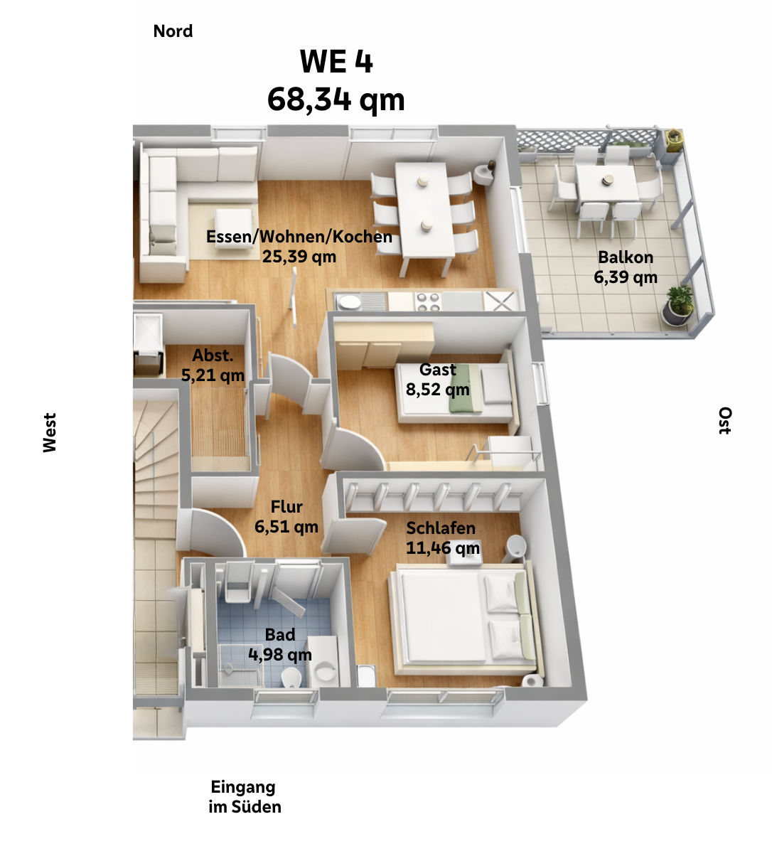 Grundriss einer Wohnung