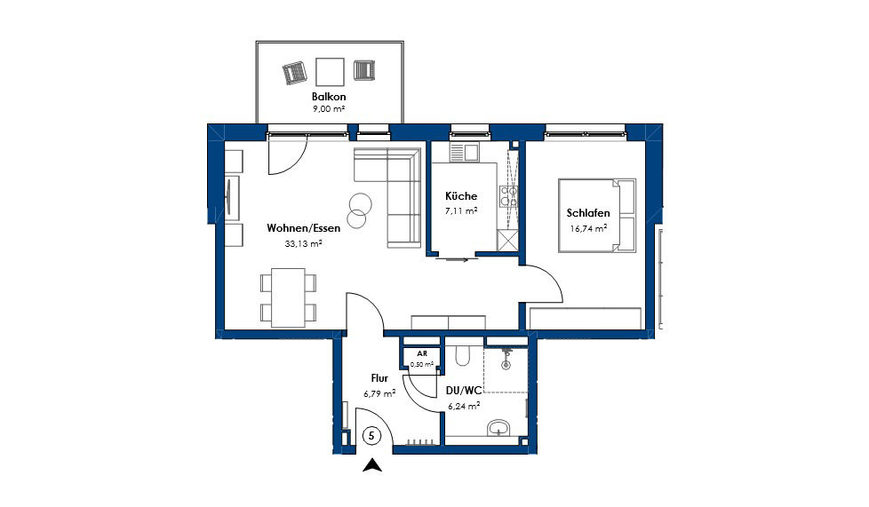 Grundriss Wohnung 5
