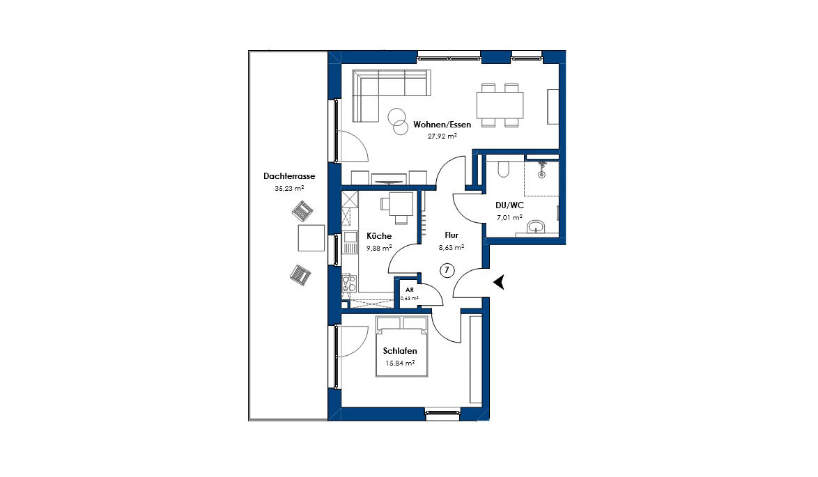 Grundriss Wohnung 7