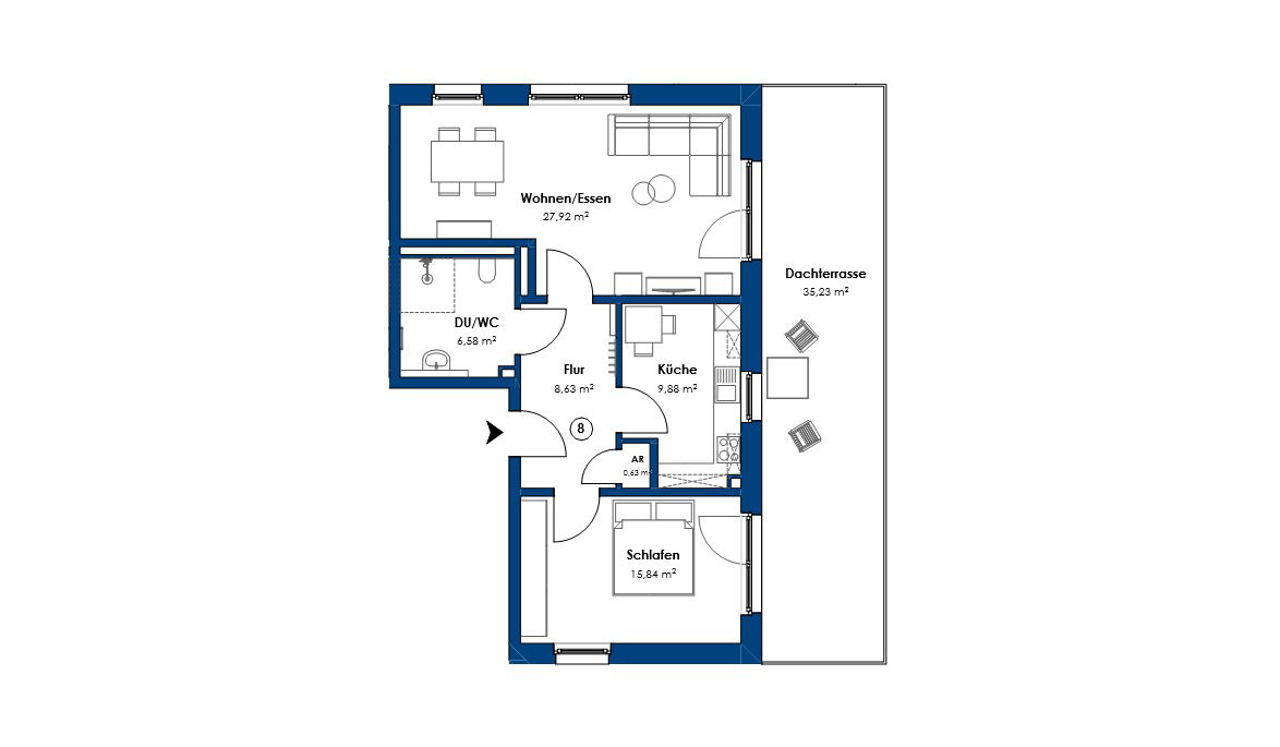 Grundriss Wohnung 8