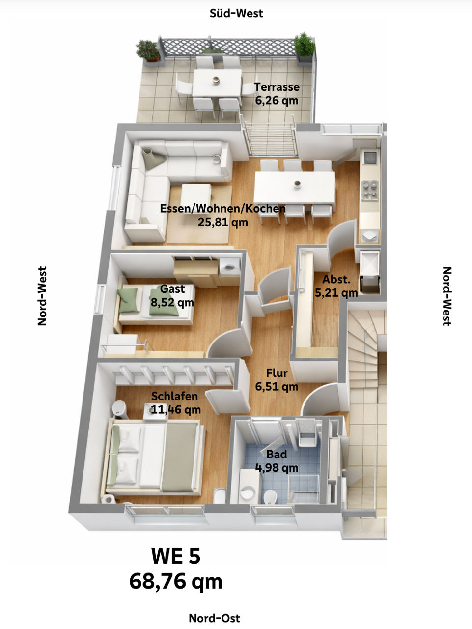 Grundriss einer Wohnung