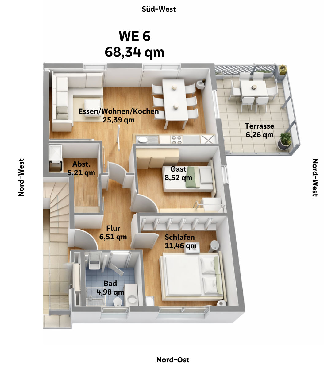 Grundriss einer Wohnung