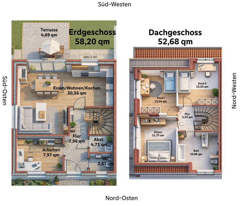 Grundriss eines Hauses