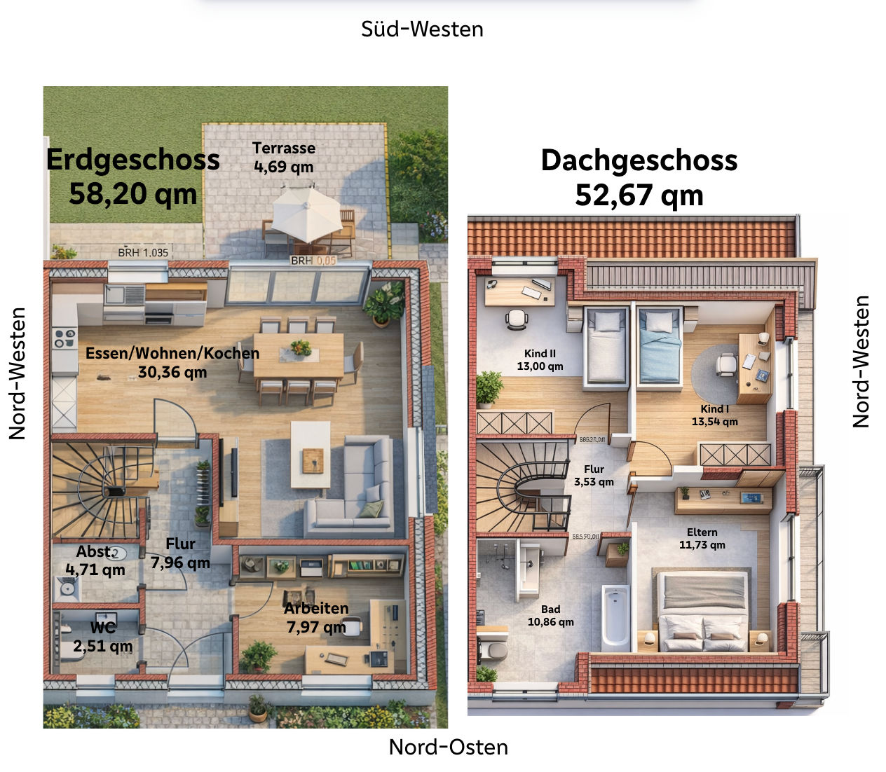 Grundriss eines Hauses