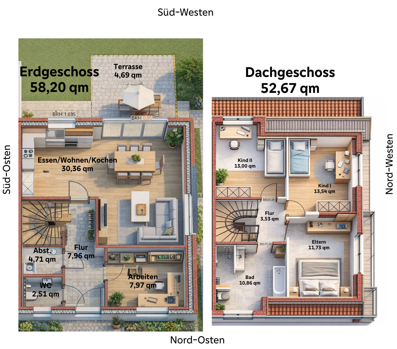 Grundriss eines Hauses