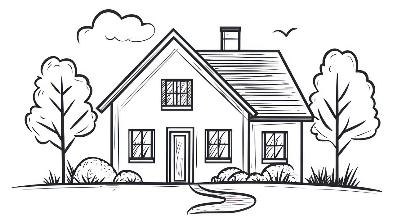 Illustration eines Hauses
