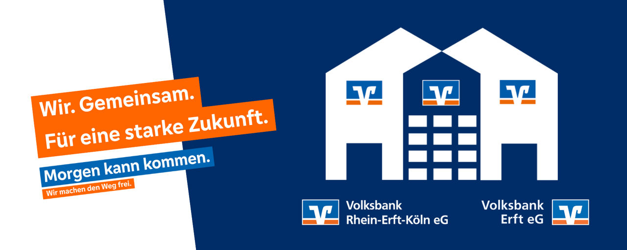 Fusion - Haus mit Schräge und Text (Logo)