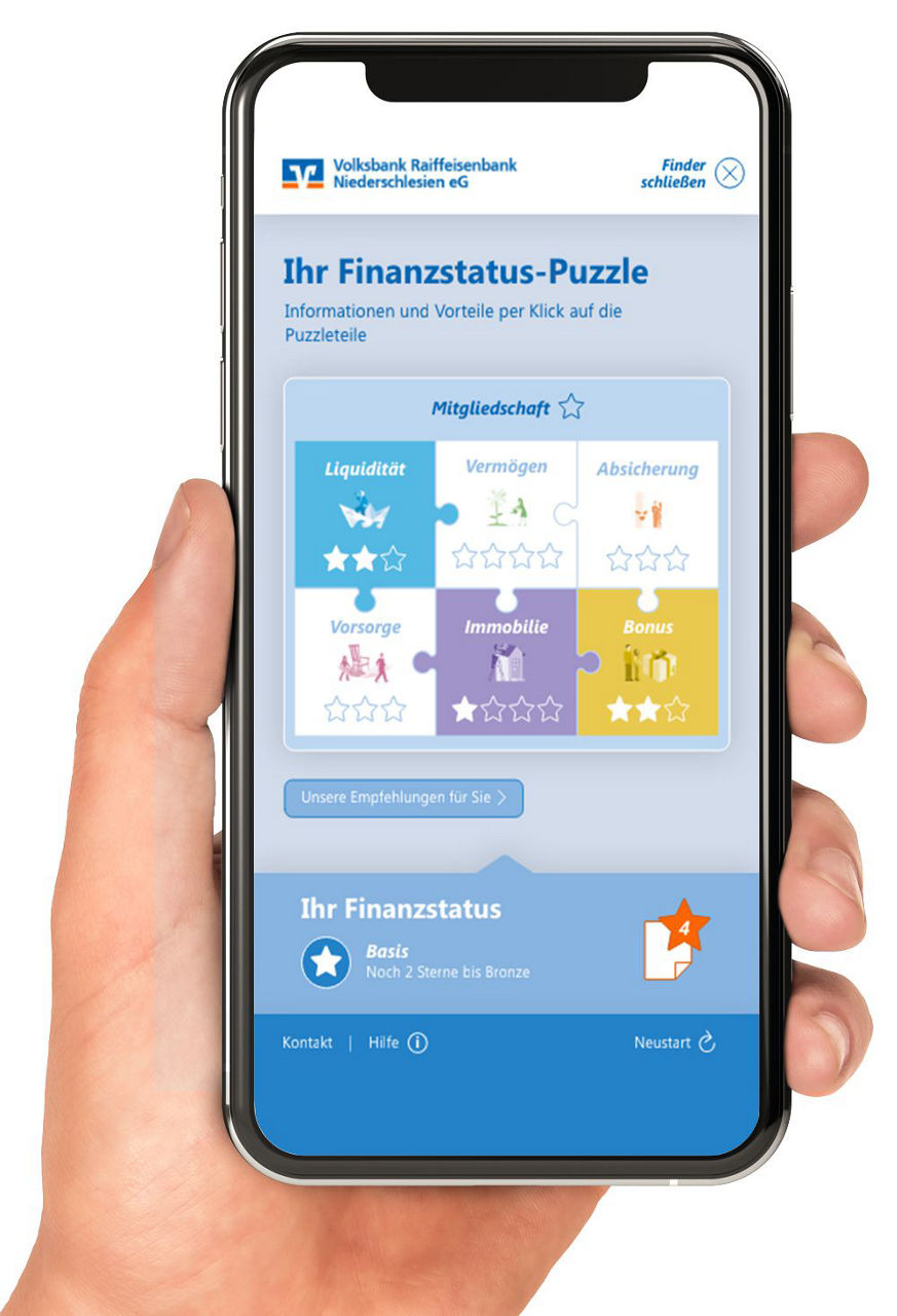 Hand mit Smartphone