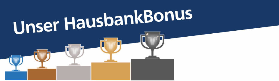 Das Bild veranschaulicht die Statusstufen des HausbankBonus.