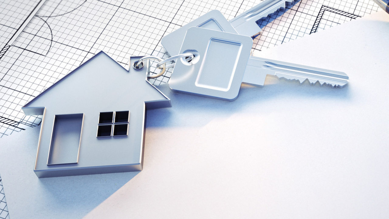 Hausschlüssel mit Schlüsselanhänger Haus