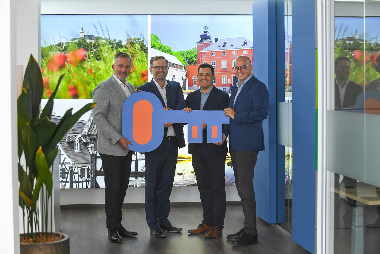 Unser Foto zeigt v. l.: Holger Hürten, Michael Rösgen, Andrej Kliver und Ralf Löbach