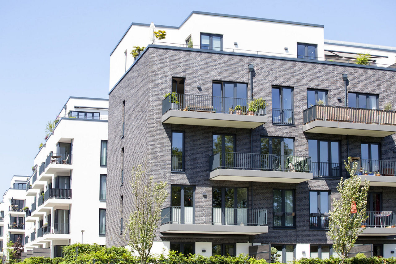 Aussenansicht eines Wohnhauses