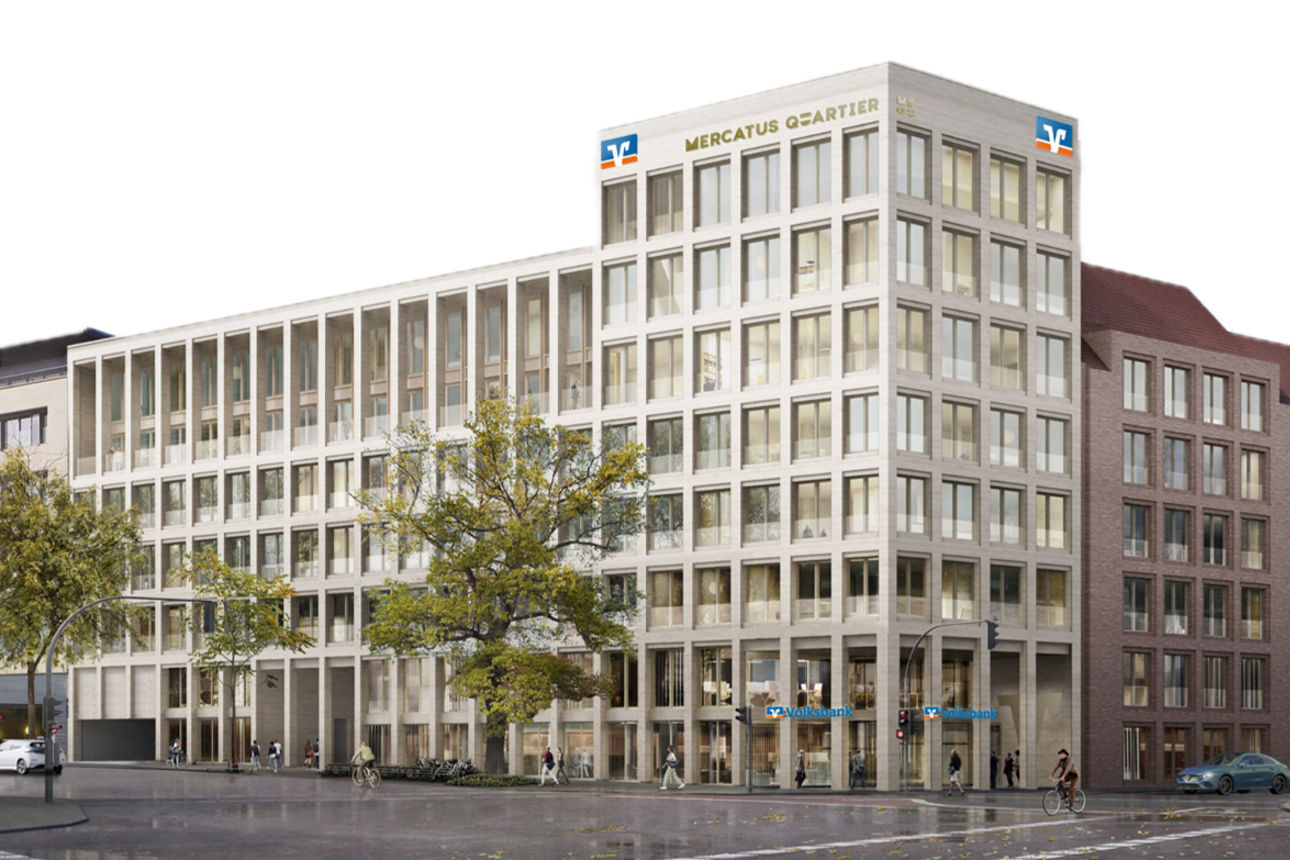 Eine Aufnahme des MERCATUS QUARTIERS in Münster