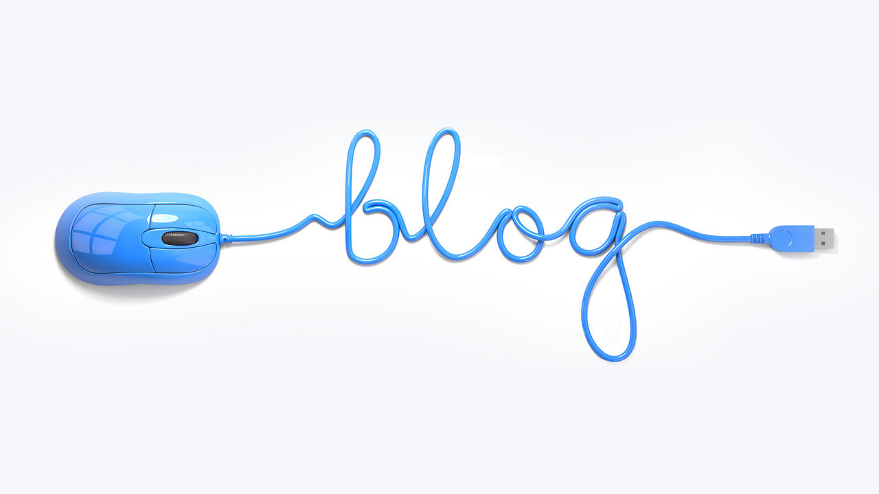 Blaue Computermaus