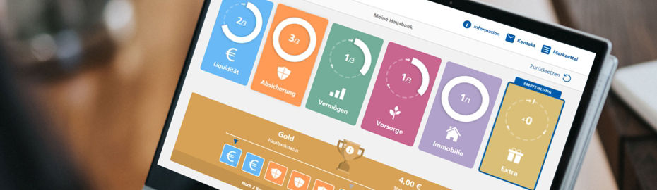 Tablet mit Hausbank Applikation