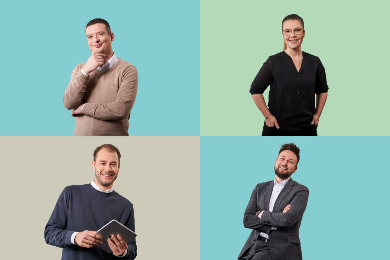 6 Mitarbeiter der BBBank sind abgebildet
