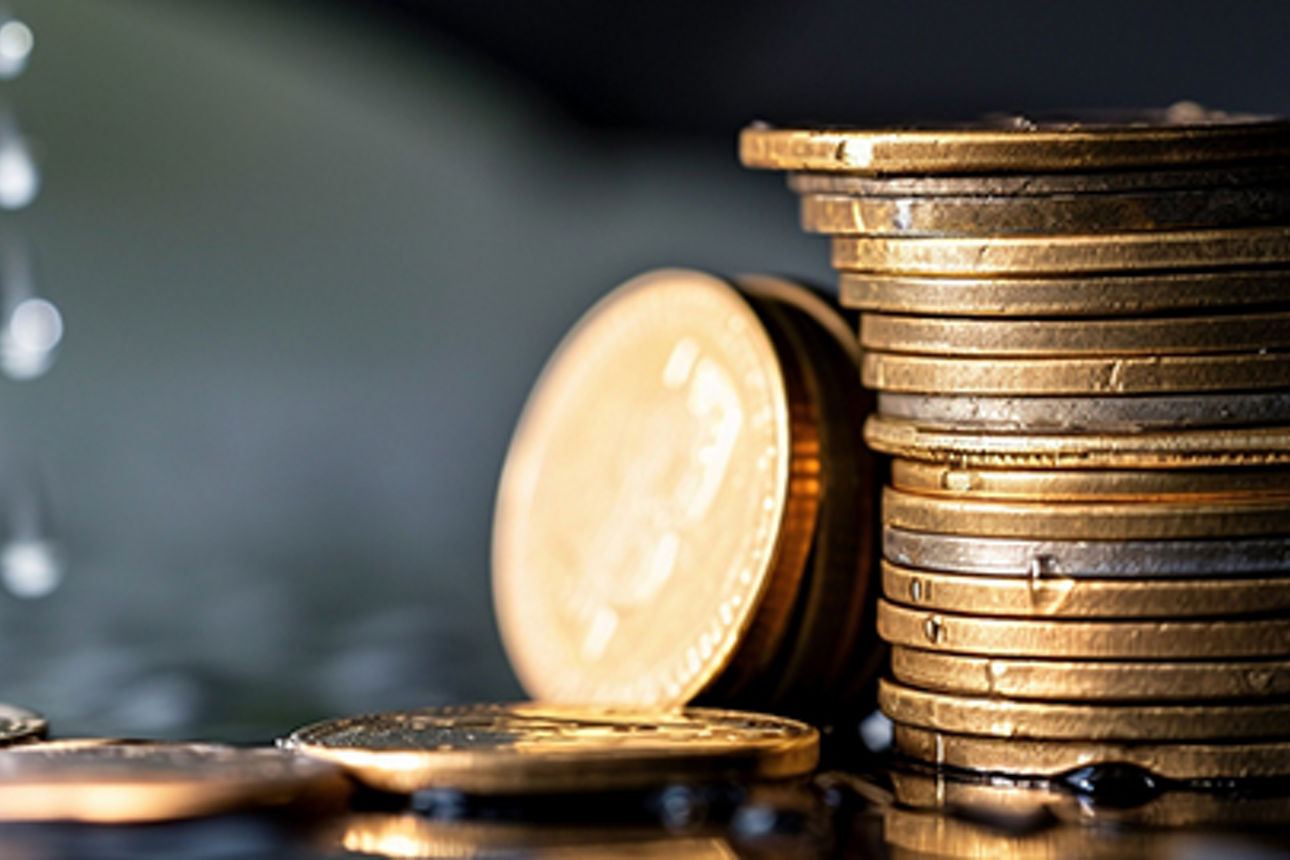 financial security and business profit, featuring currency, protective elements like a shield or umbrella, and possibly graphs or charts illustrating growth or insurance concepts.