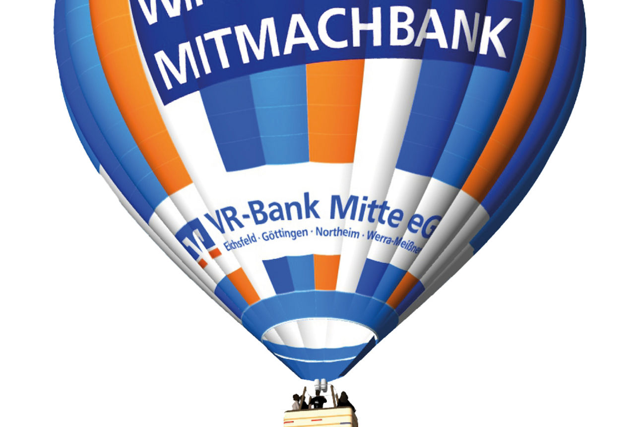 Grafik vom Heißluftballon der VR-Bank Mitte 