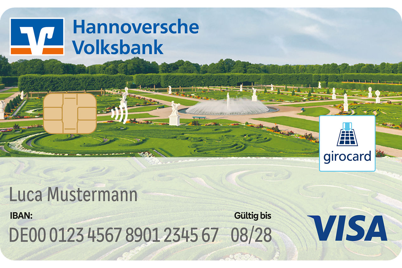 Girocard mit Herrenhäuser Gärten Design