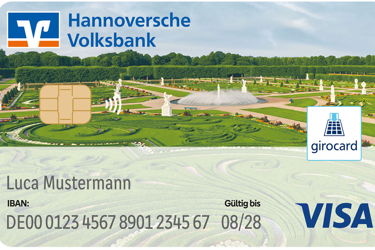 Girocard mit Herrenhäuser Gärten Design
