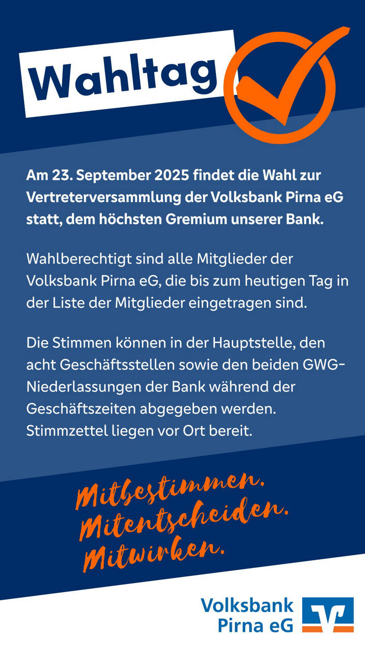 Hinweis Wahltag 23.09.2025