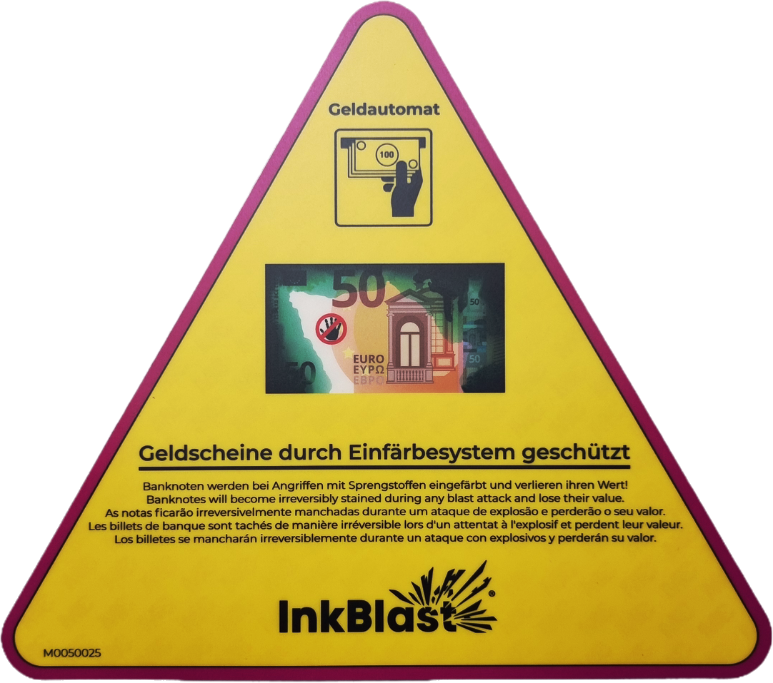 Hinweis Farbsystem bei Bankautomaten