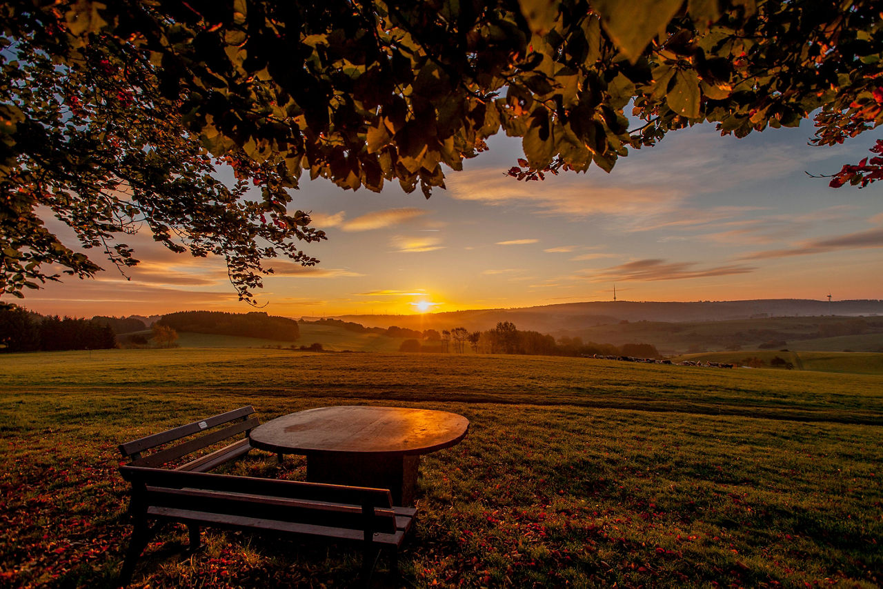 Sonnenuntergang bei Hirzenhain