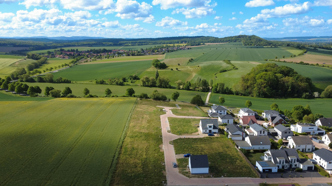 Drohnenaufnahme vom Baugebiet in Holle