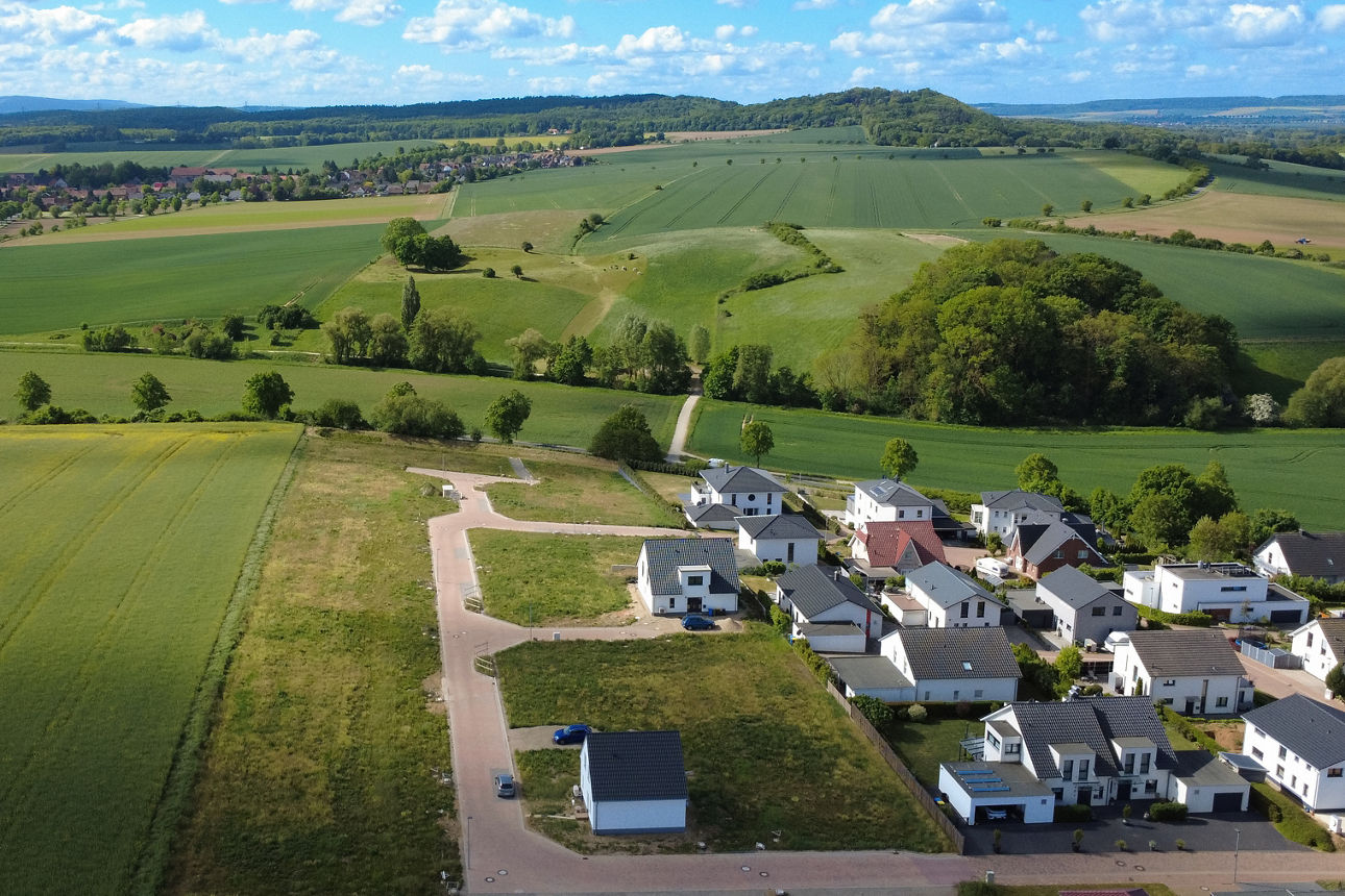 Drohnenaufnahme vom Baugebiet in Holle