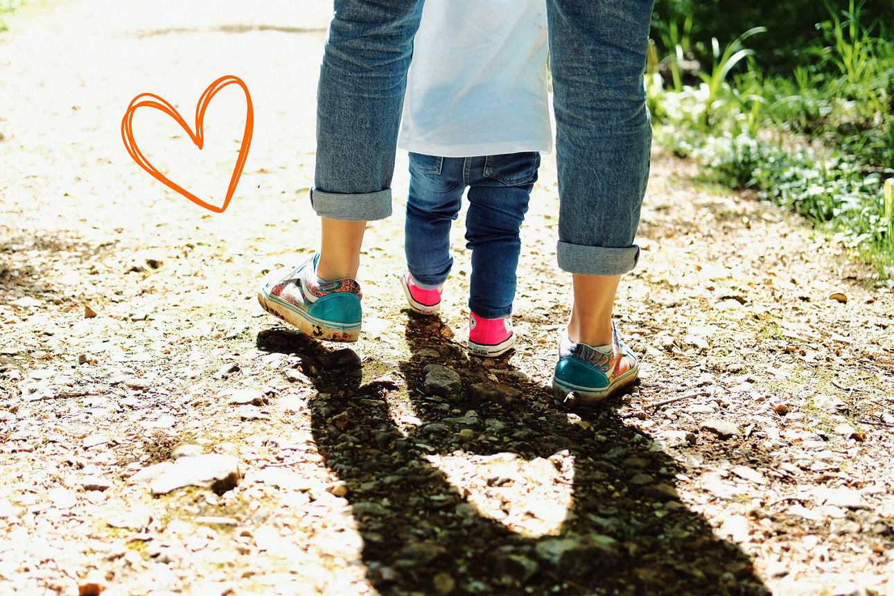 Schuhe Kind und Papa