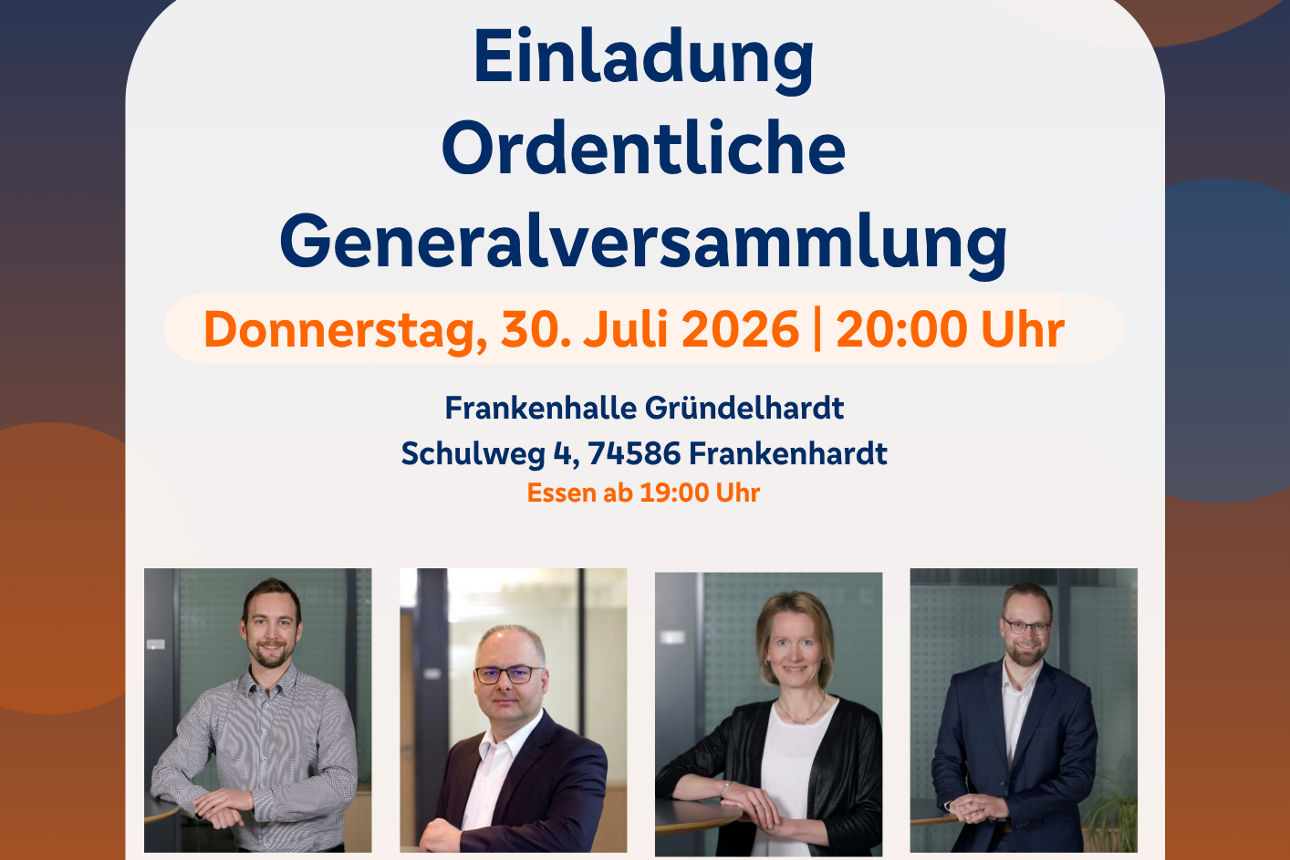 Einladung zur Ordentlichen Generalversammlung 2026