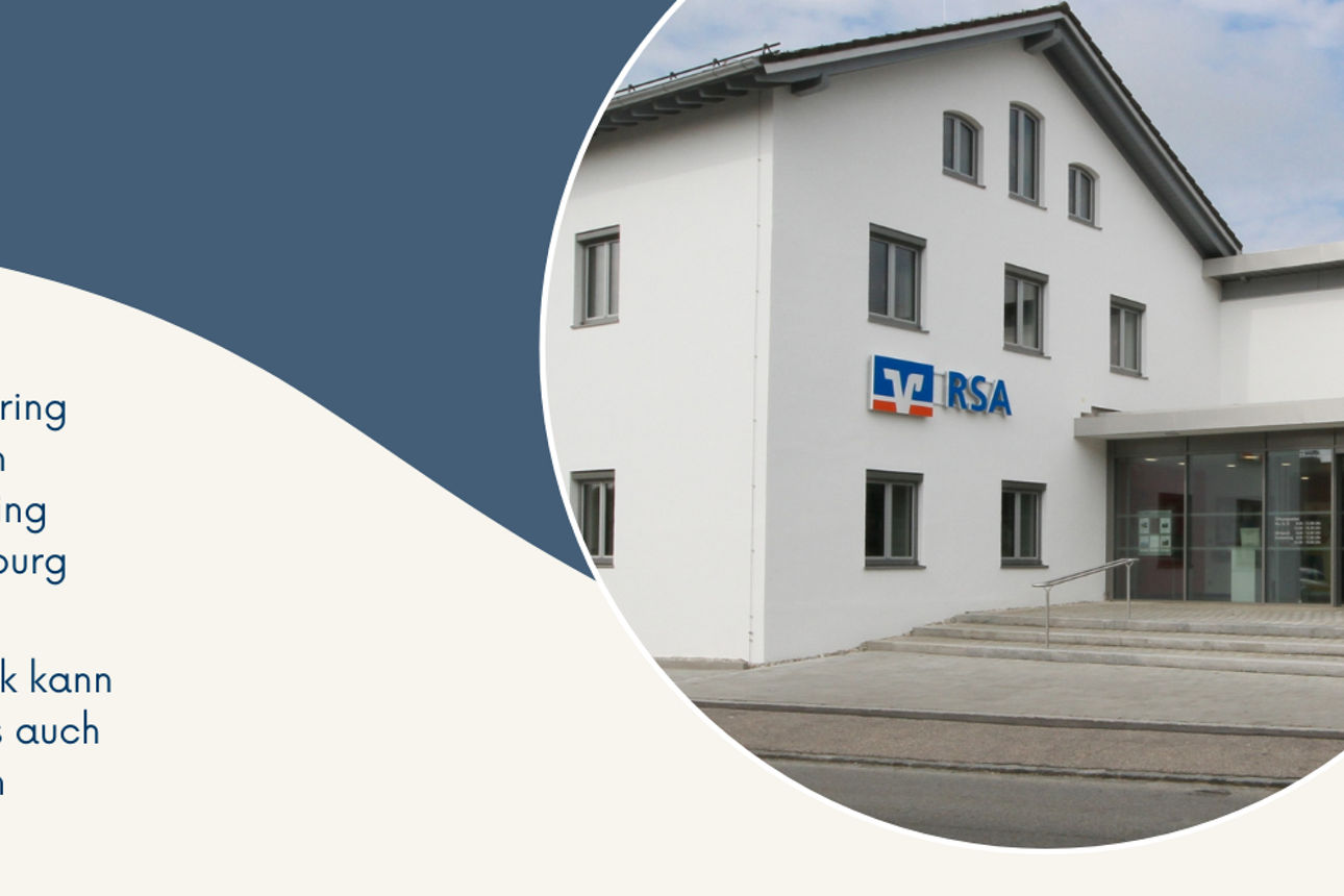 Infobild mit Bankgebäude