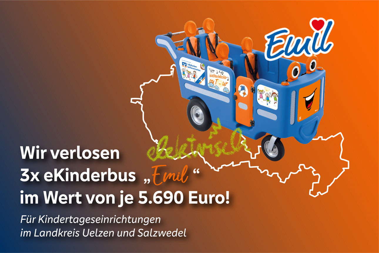 Abbildung Kinderbus Emil auf einer Karte unserer Region