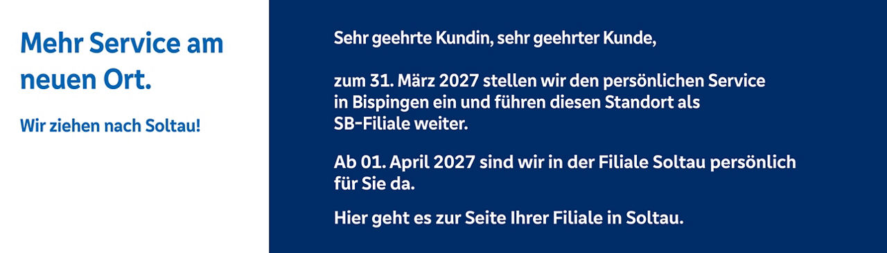 Mehr Service am neuen Ort - wir ziehen nach Soltau!