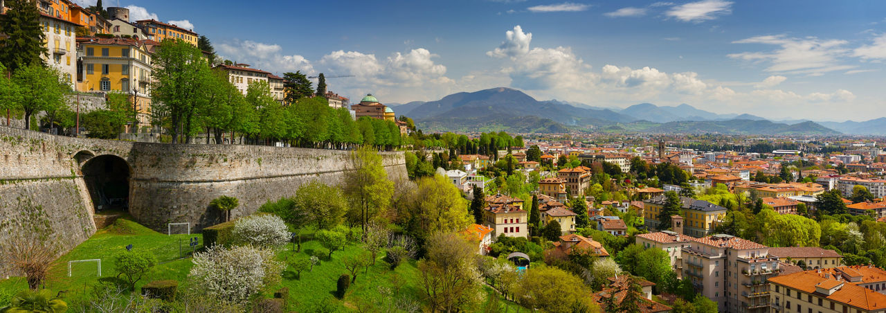 Blick auf Bergamo
