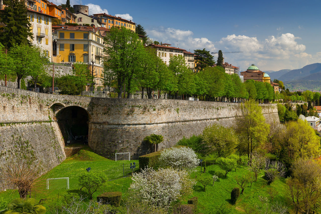 Panoramic view of Bergamo, Italy