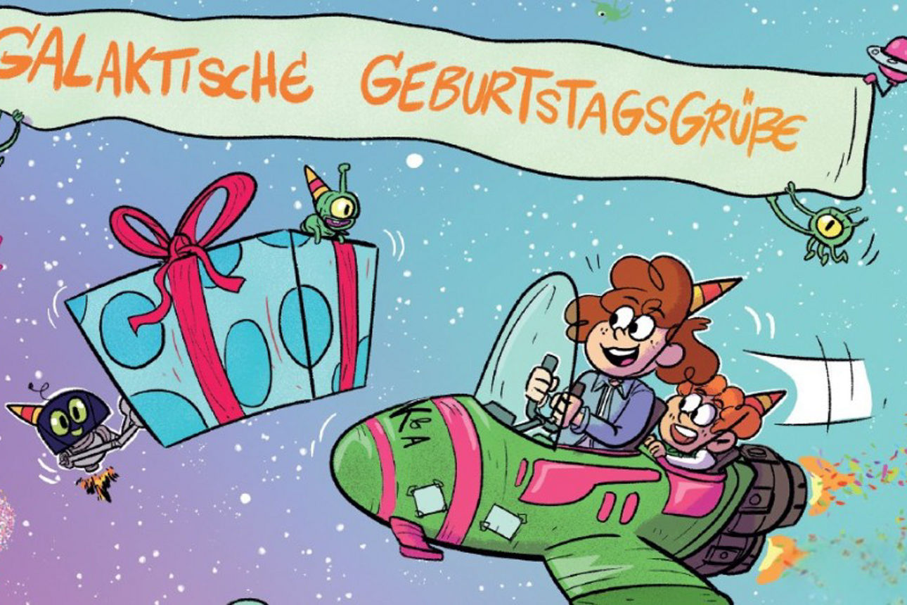 Galaktische Geburtstagsgrüße zum 6. Geburtstag