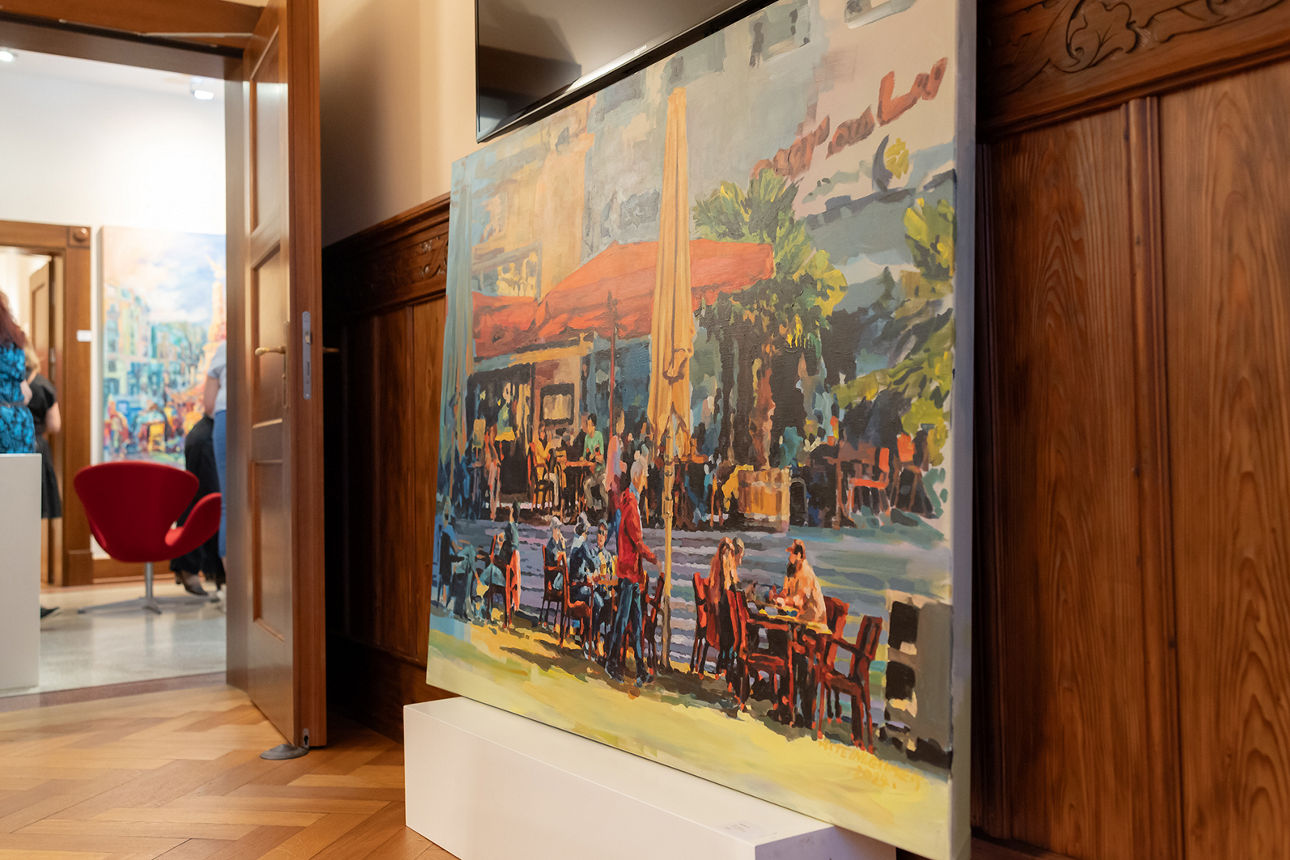 Einzelnes Bild in einer Ausstellung