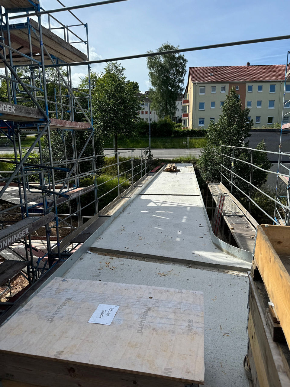 Bild vom Zugangsweg der Baustelle