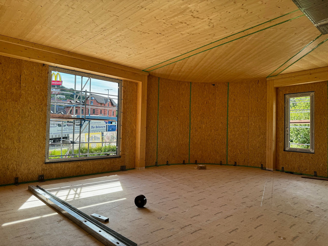Holzrohbau im Beratungszimmer