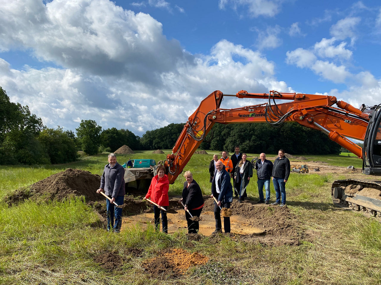 Die Erschließung des neuen Baugebiets in Bispingen ist in vollem Gange