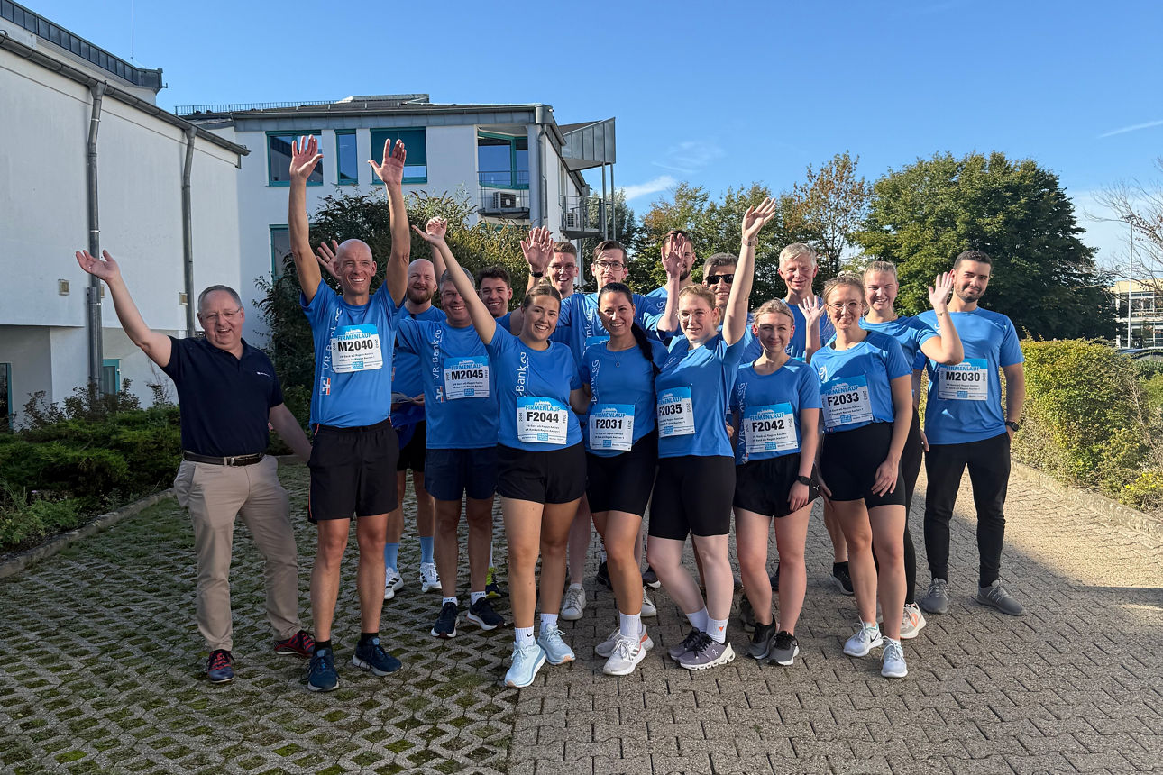 Das Team der VR-Bank eG beim Aachener Firmenlauf
