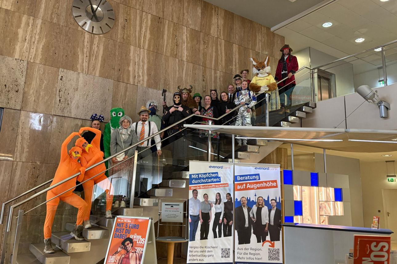 Faschingsdienstag in der Evenord-Bank