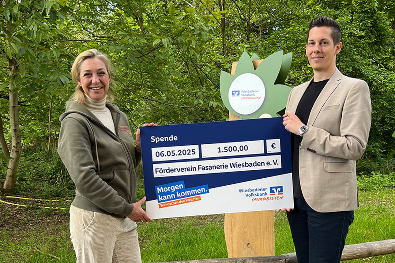 Spendenübergabe an Fasanerie