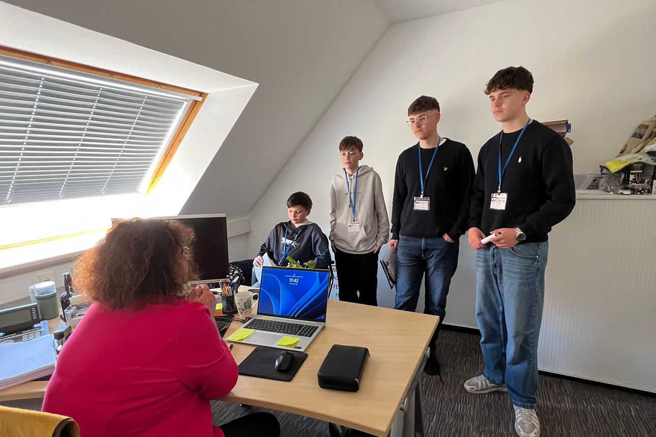 4 Schüler am Zukunftstag 
