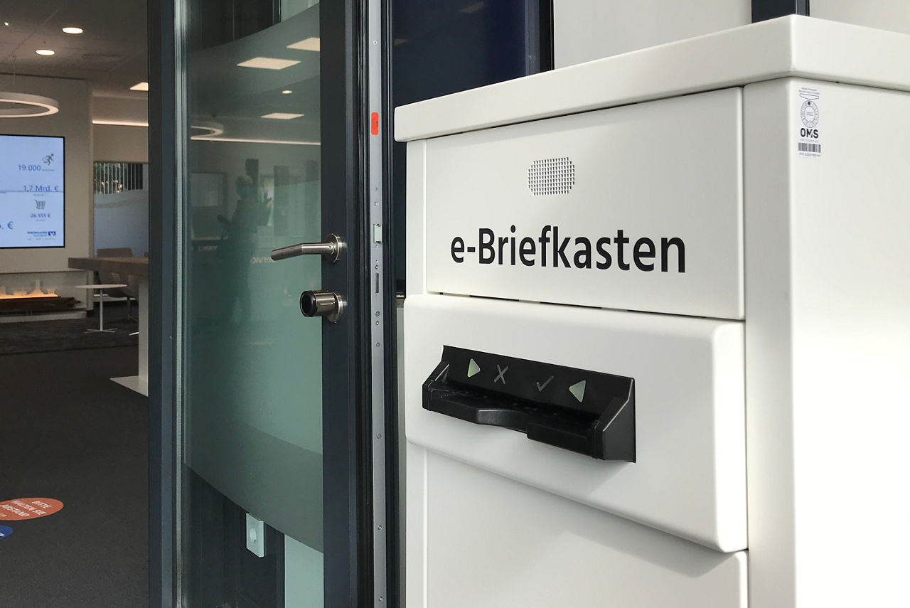 eBriefkasten in der Hauptstelle in Geisenheim