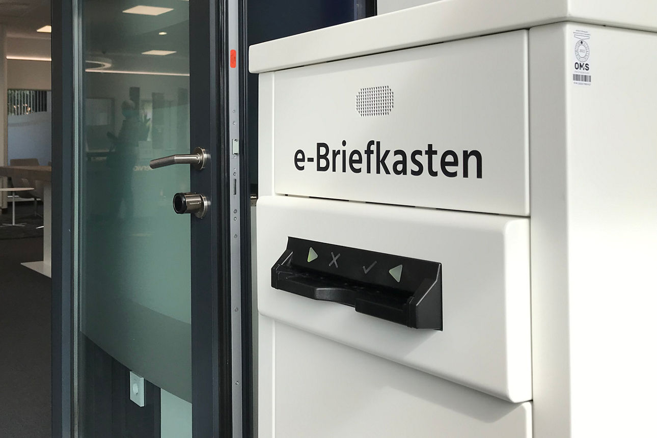 eBriefkasten in der Hauptstelle in Geisenheim