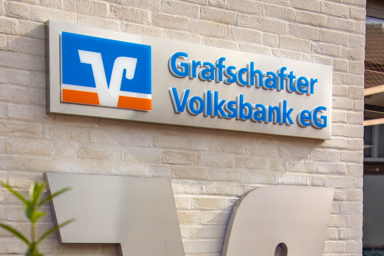 Volksbank logo außen