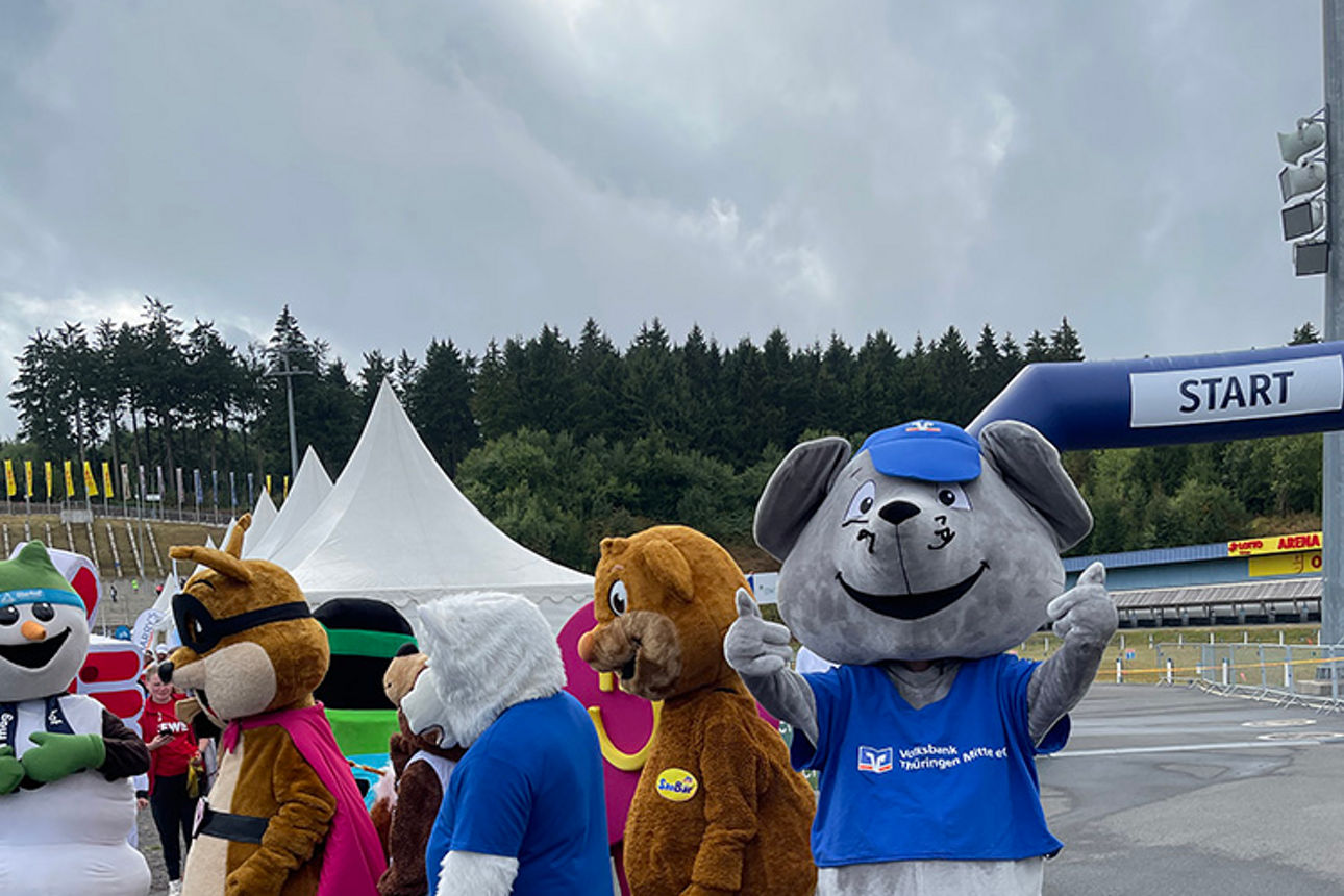 Eckehart beim Maskottchenrennen 