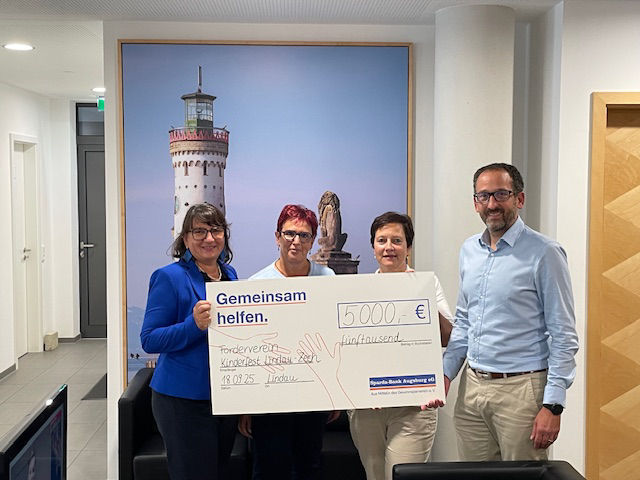 Übergabe der Spende an den Förderberein Kinderfest Lindau-Zech